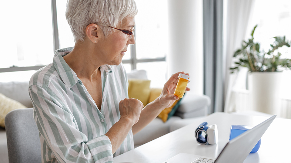 Woman holding prescription