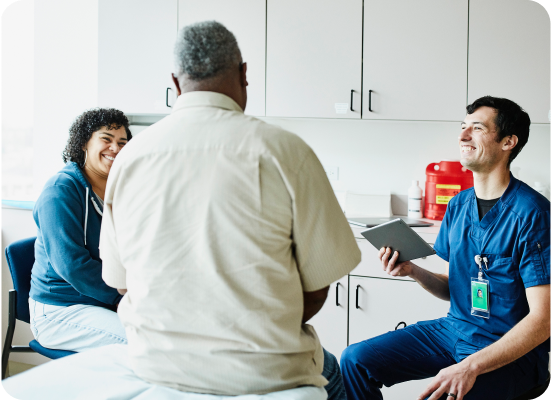 patient receiving medical care