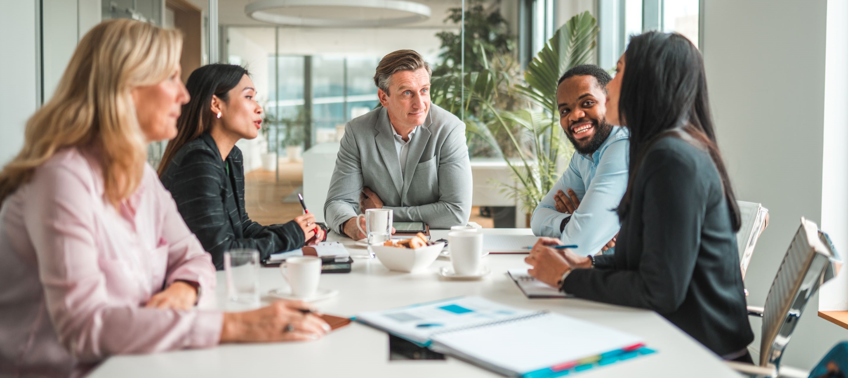 Professional meeting in office