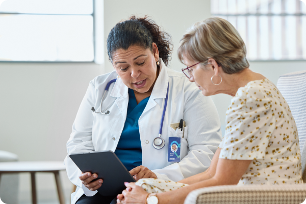patient with physician