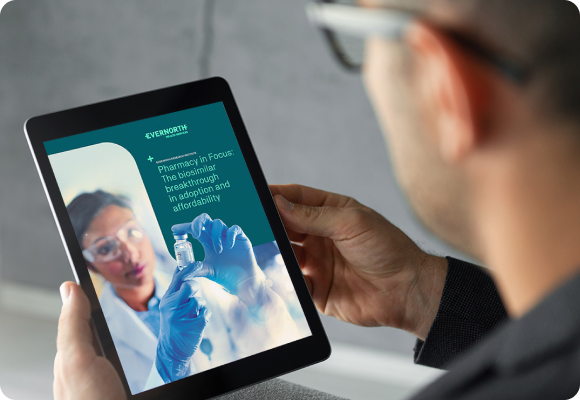 Person holding biosimilar report