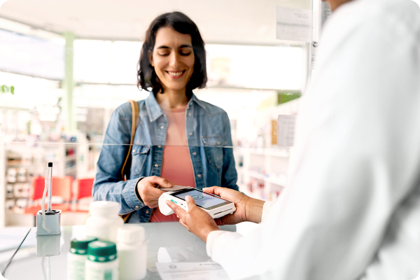 woman at pharmacy counter