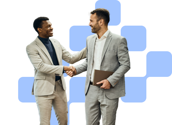 two people shaking hands