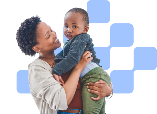 woman with baby