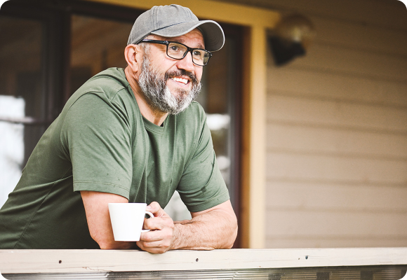 man with coffee