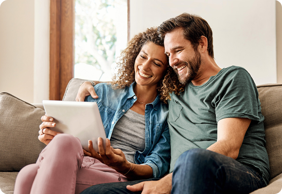 couple on ipad