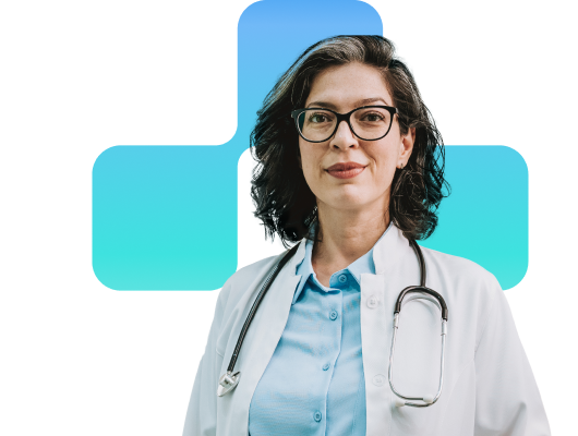 female doctor with stethoscope