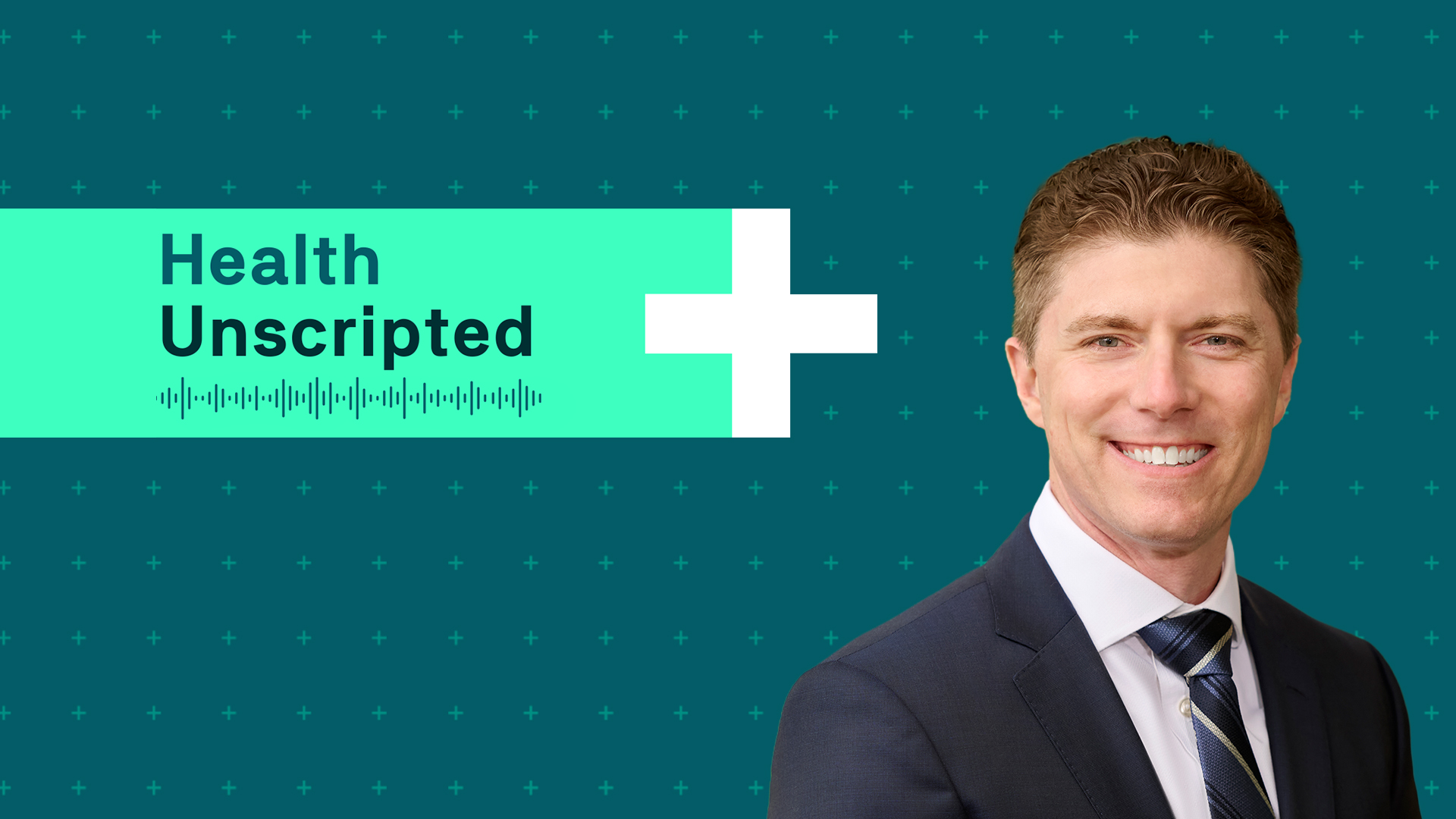 Adam Kautnzer headshot on a dark green background with the "Health Unscripted" podcast logo 