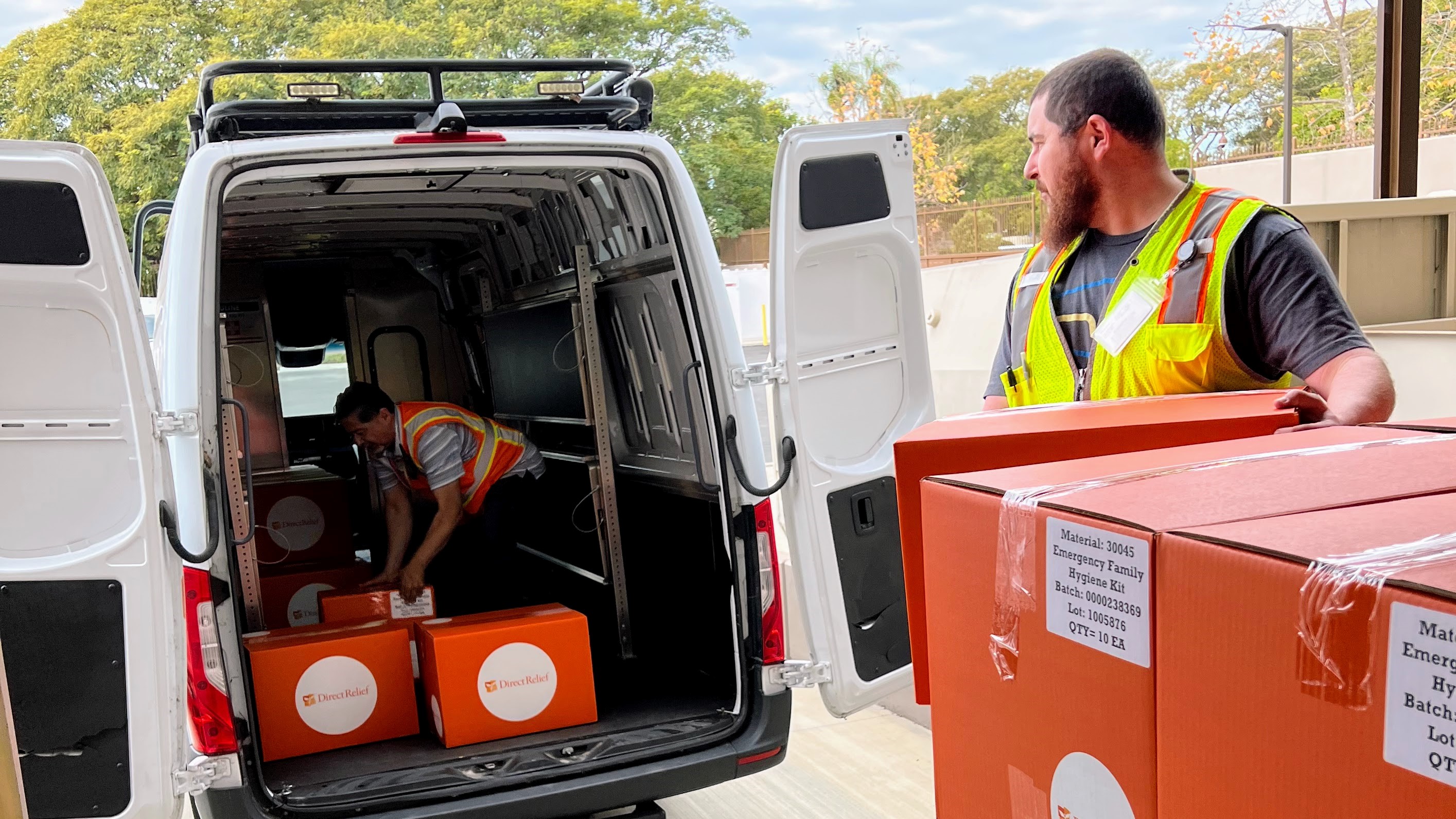 Direct relief efforts during the California wildfires in 2025