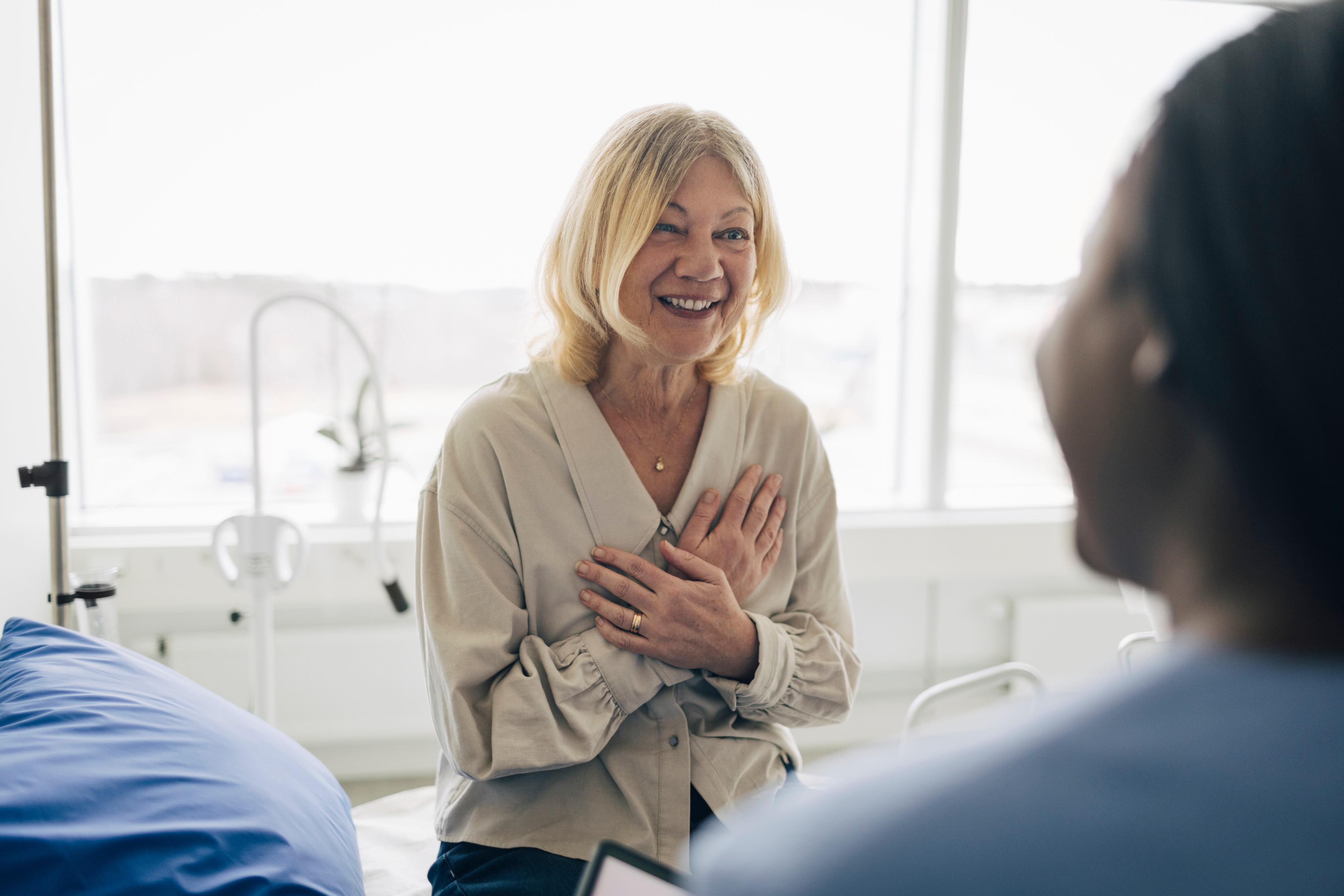 older woman at appointment