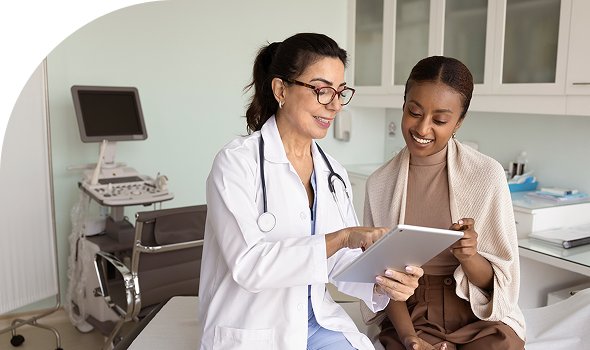 doctor with female patient 
