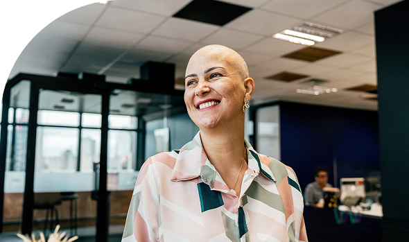 oncology patient smiling
