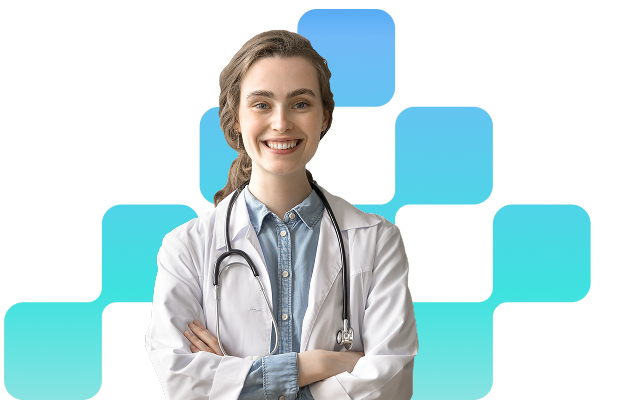 doctor smiling in white coat