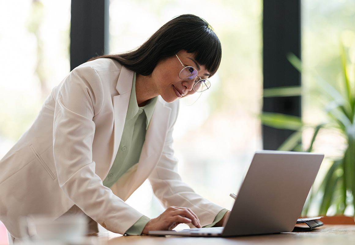 Woman on computer