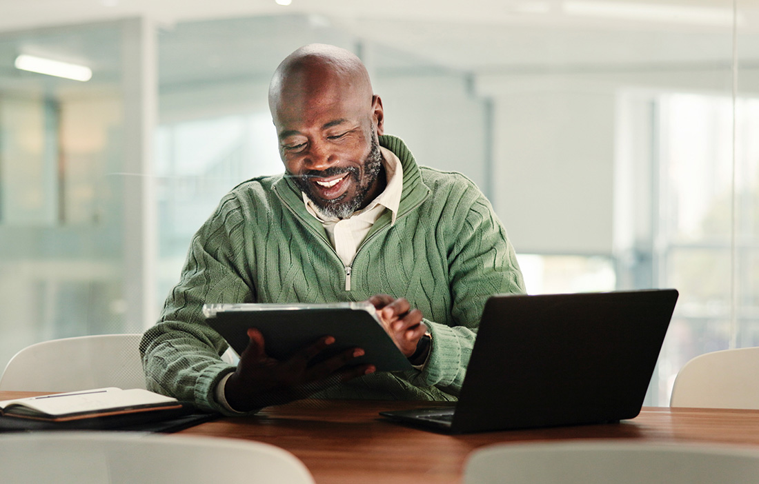 Man on computer