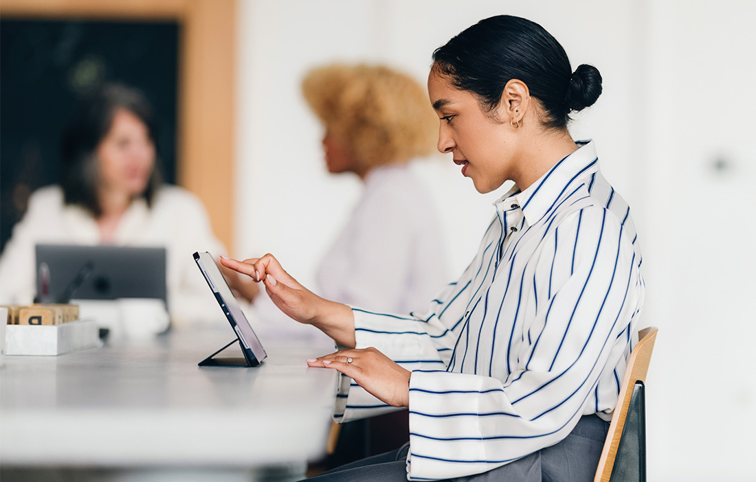 Woman on tablet