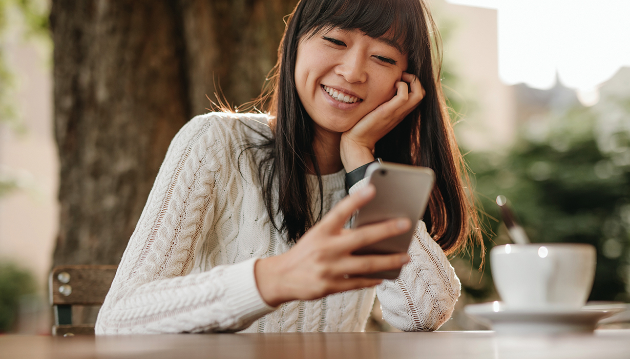 woman on phone