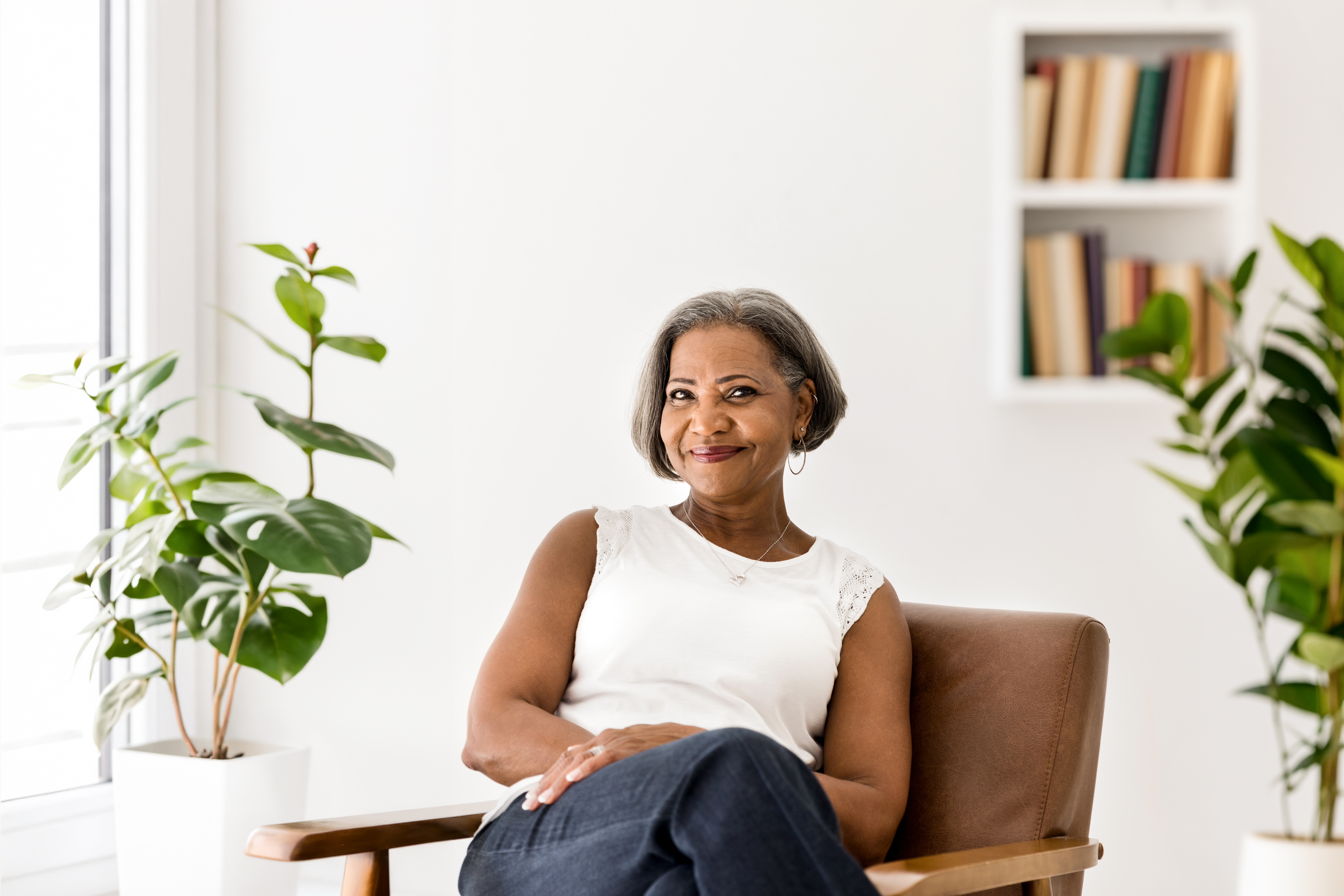 woman sitting on chair