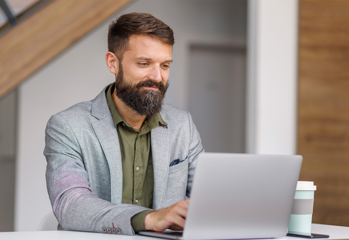 man on laptop