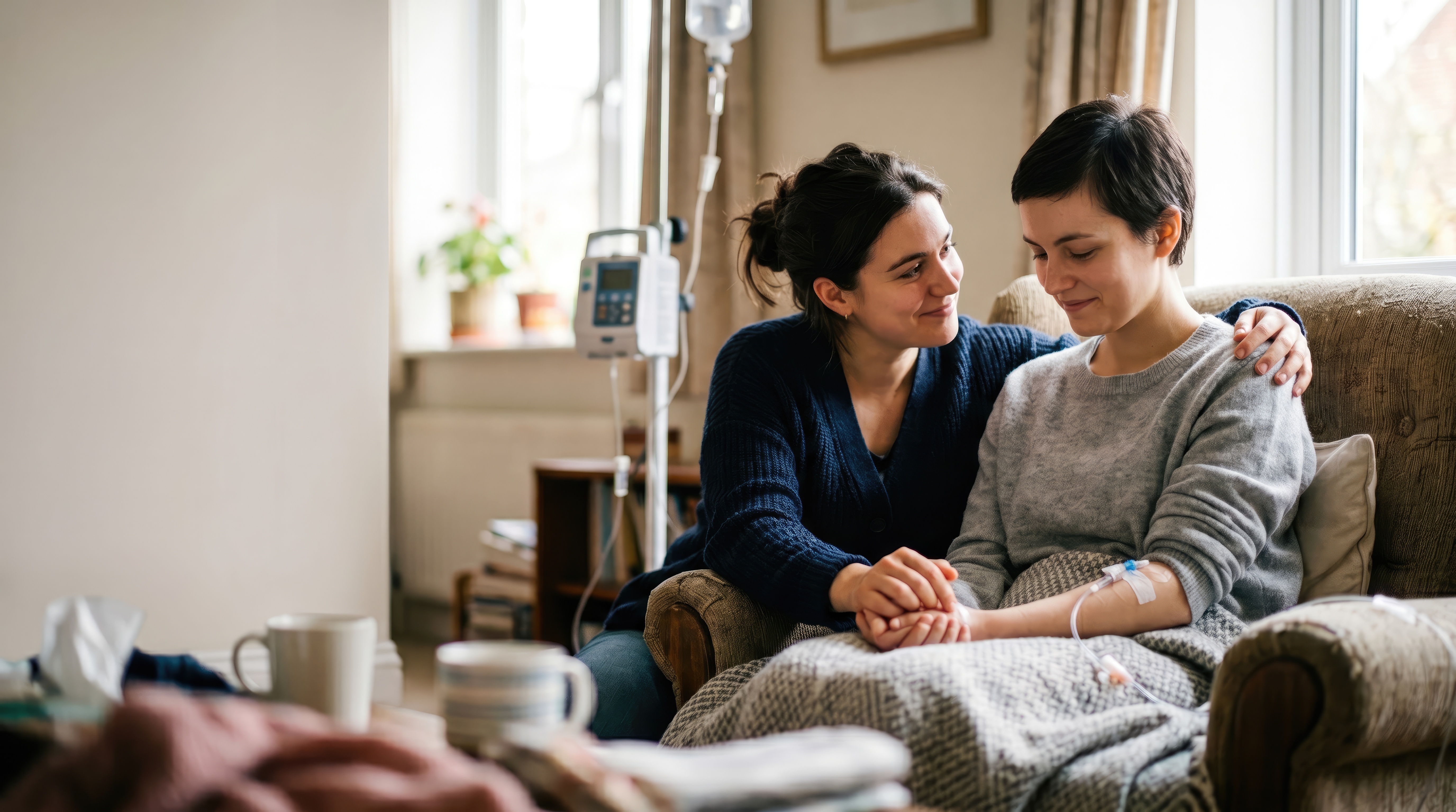 patient with family member