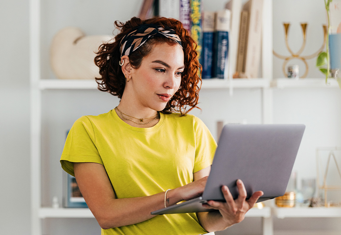 Woman on tablet