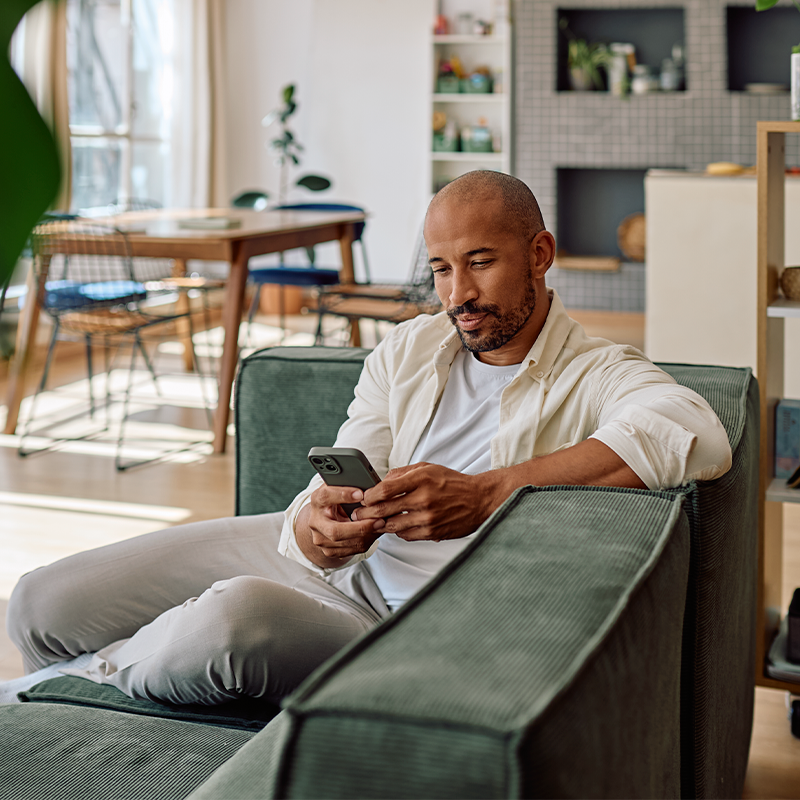 Man on couch