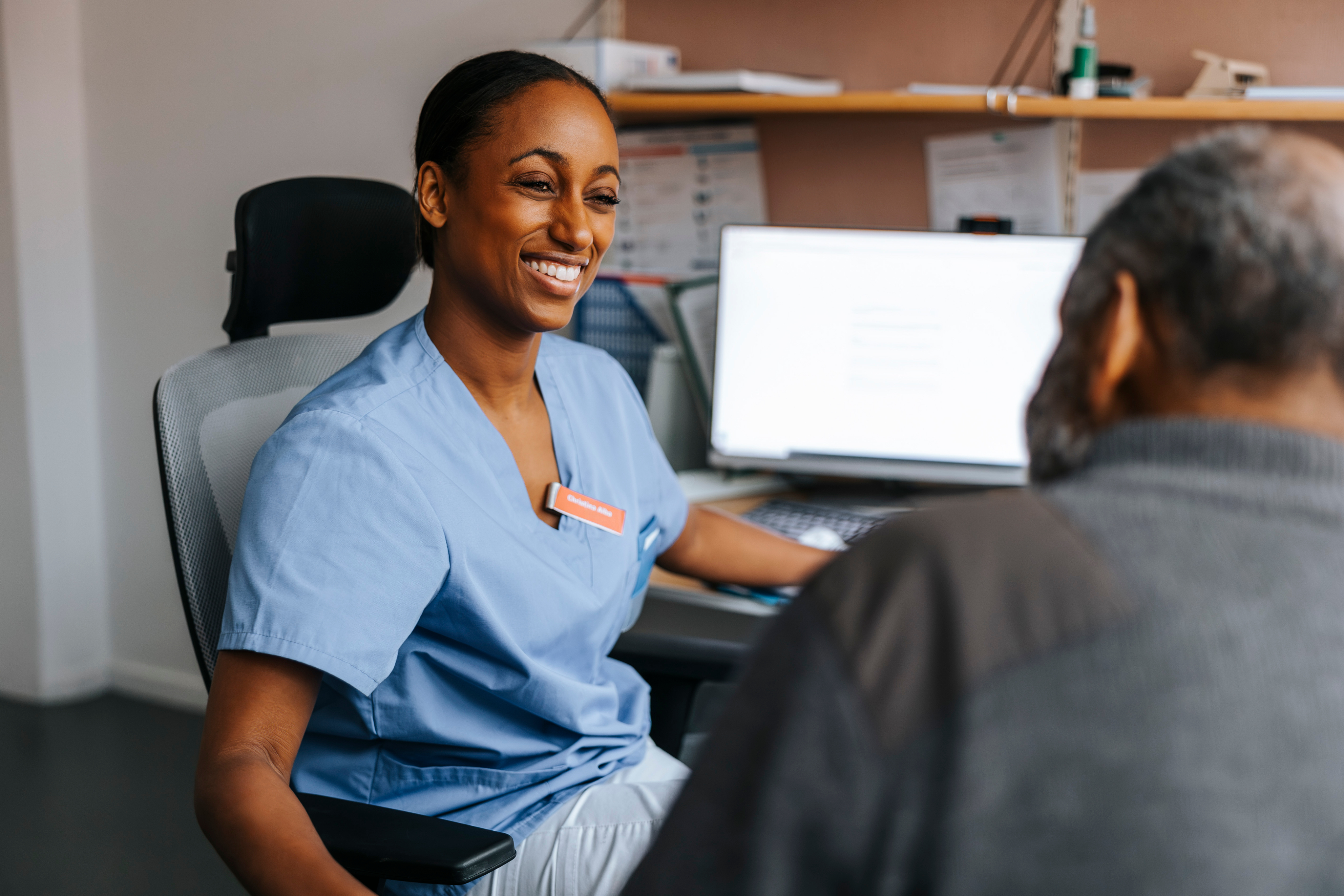 doctor smiling at patient