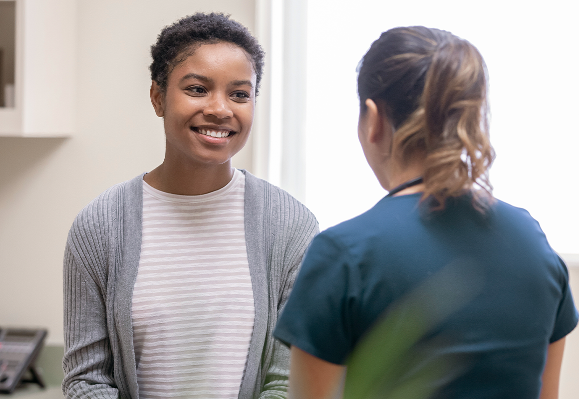 woman at appointment