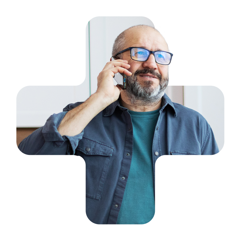 man on phone