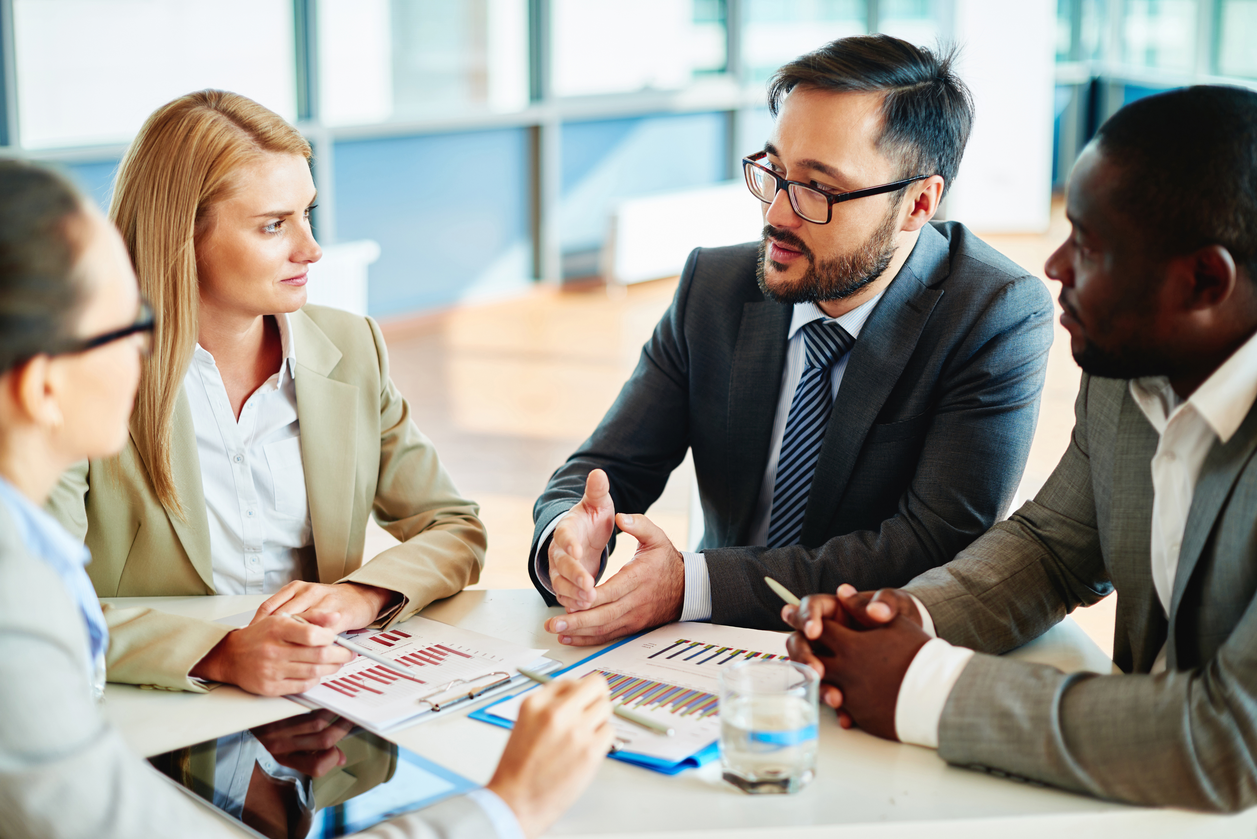 consultants at table