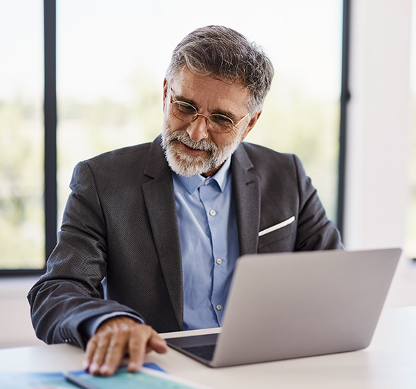 businessman on laptop