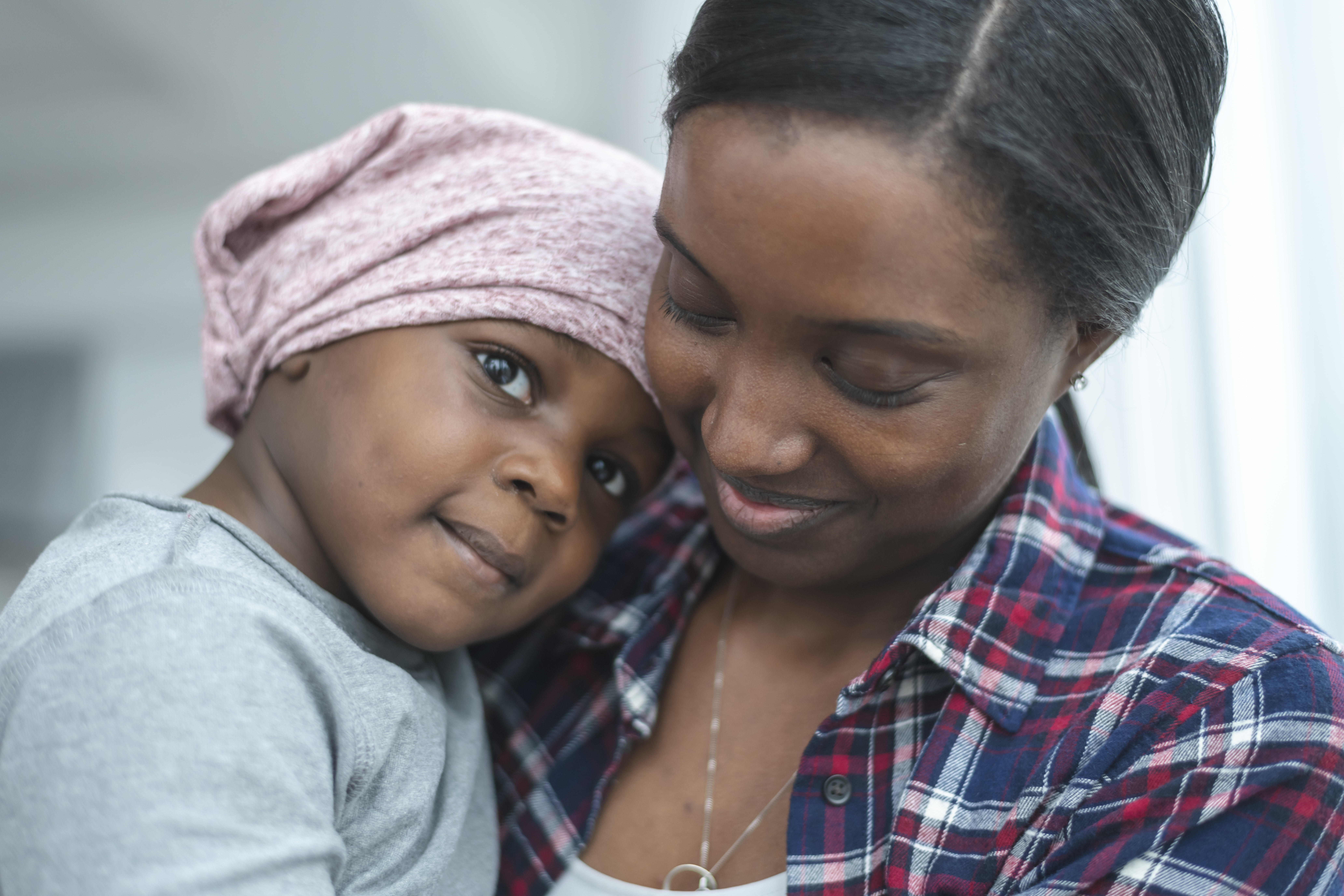 cancer patient with parent