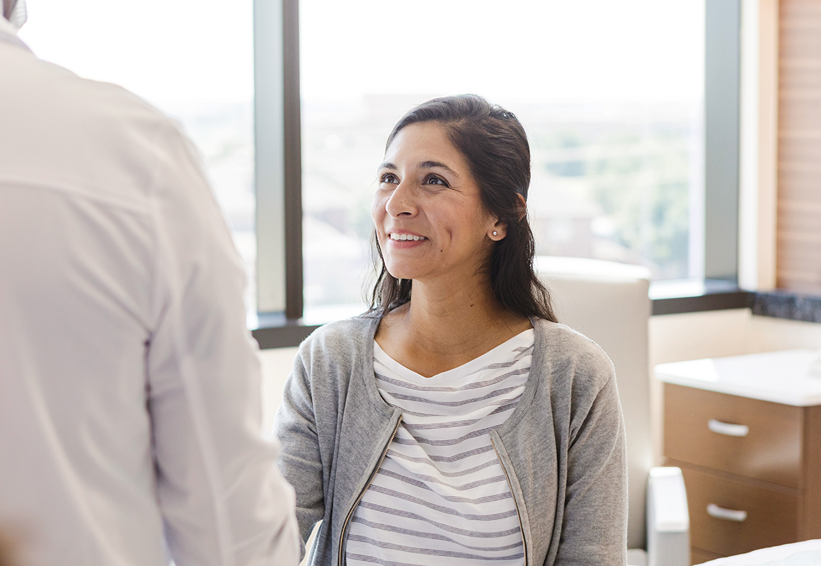 Fertility patient at appointment