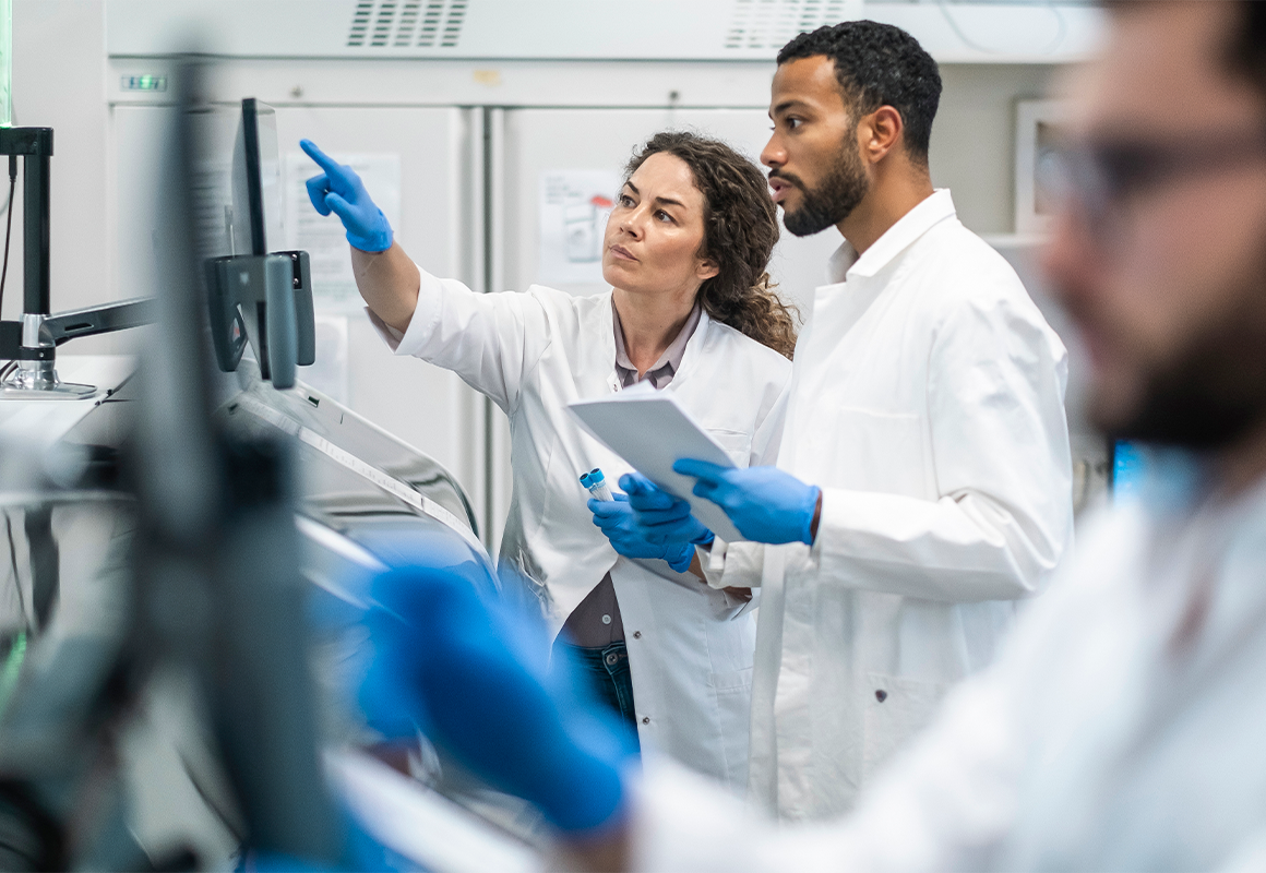 pharmacists in lab