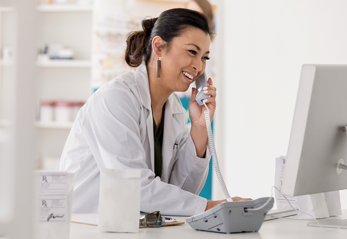 pharmacist on phone