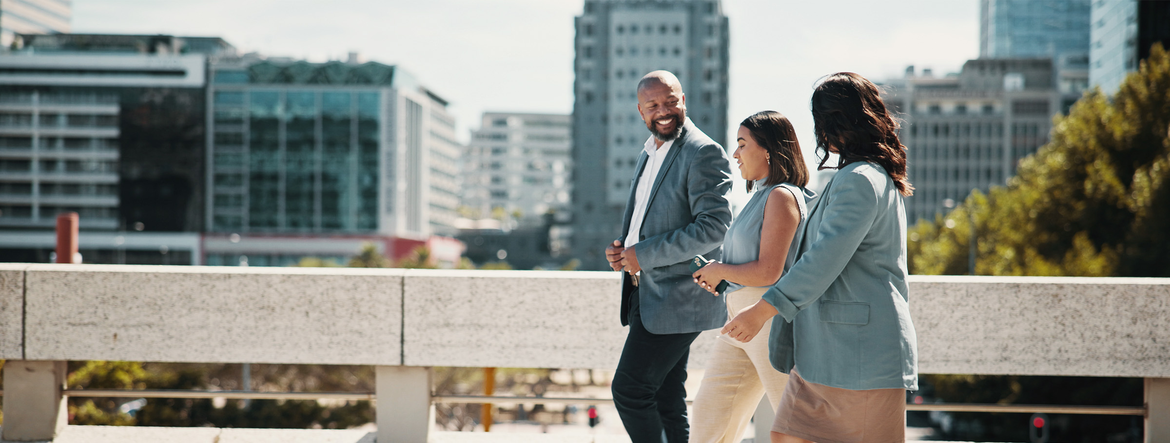 colleagues walking