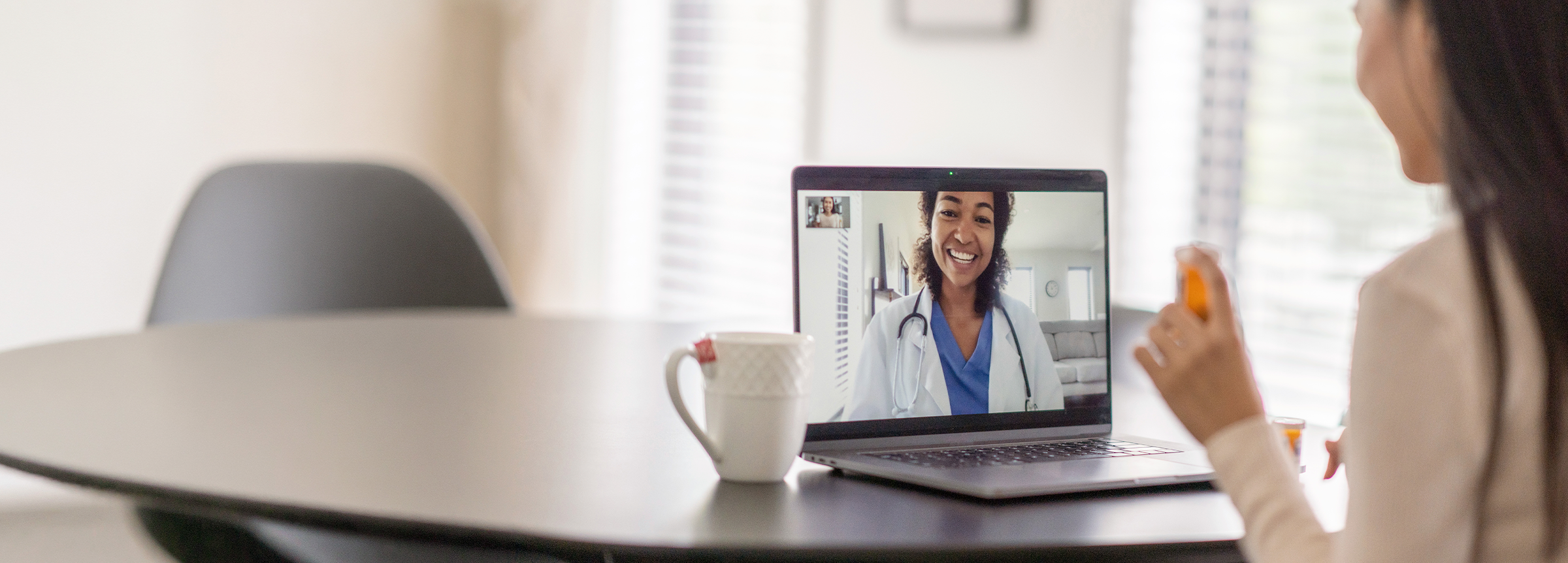woman on a telemedicine appointment