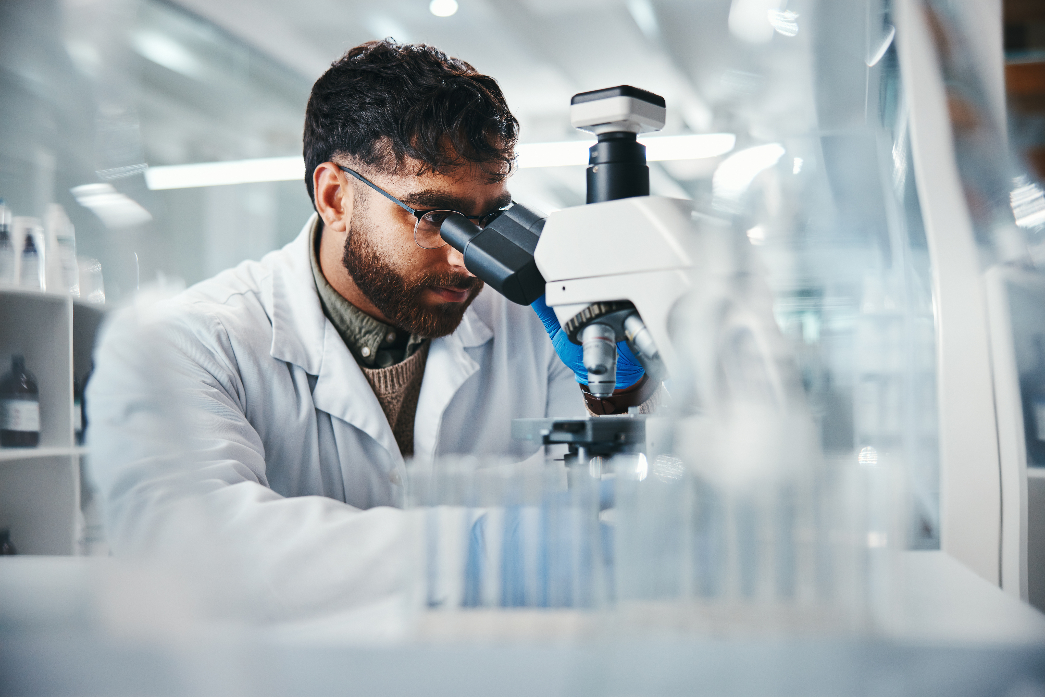 man in lab