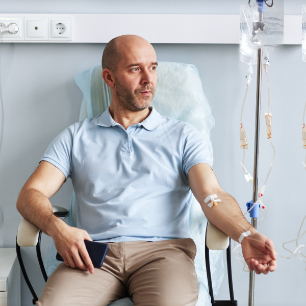 Man with iv