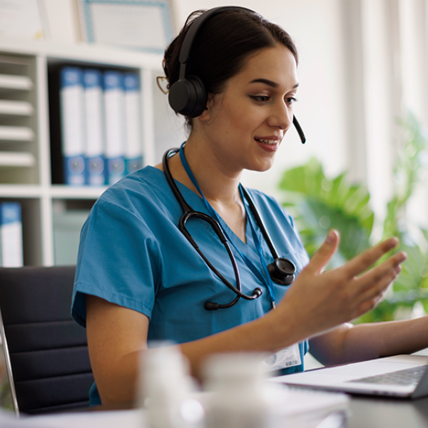 woman on call