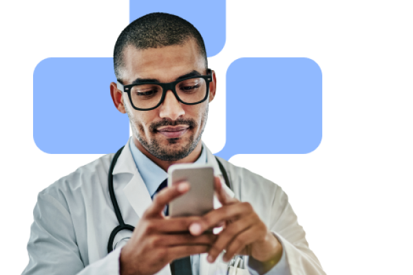 health care provider using mobile device