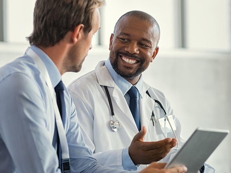 Doctor talking