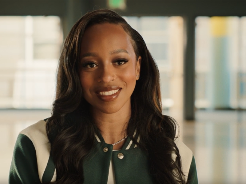 WNBA player Lexie Brown sits down for a video interview