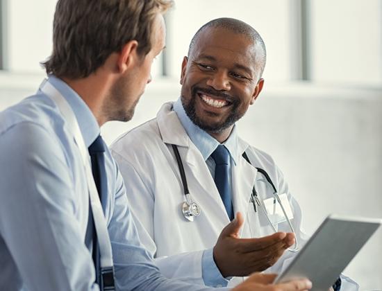 Doctor talking