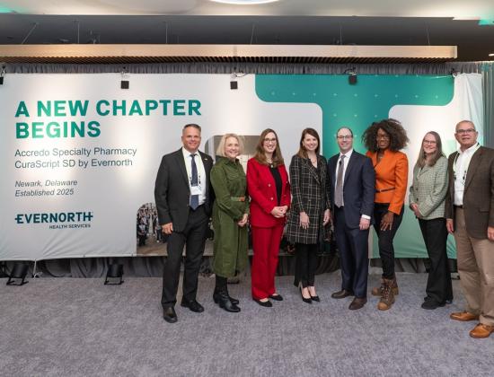 The Evernorth team poses for a group photo during the launch of a new Evernorth facility in Newark, DE