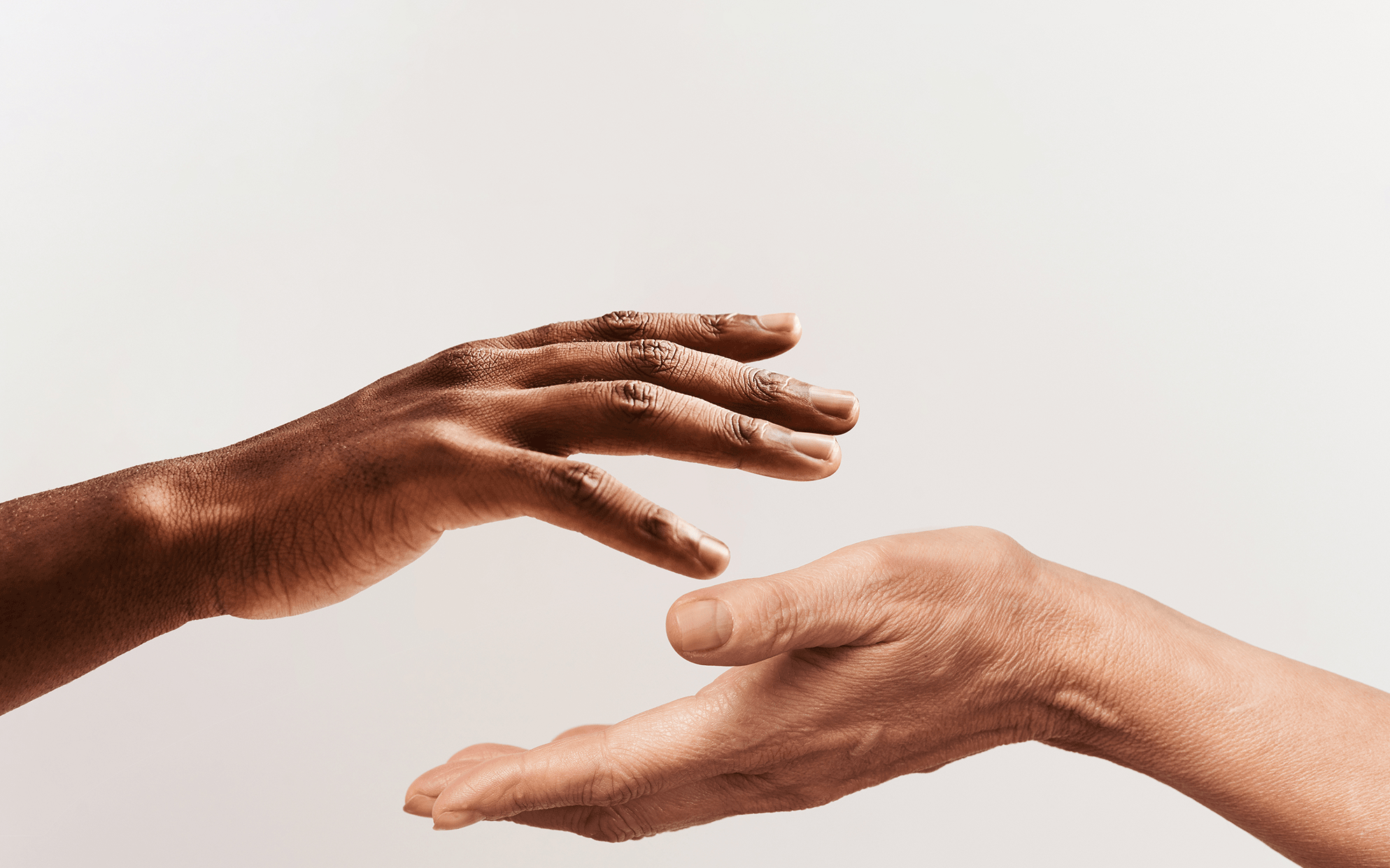 Hands about to touch