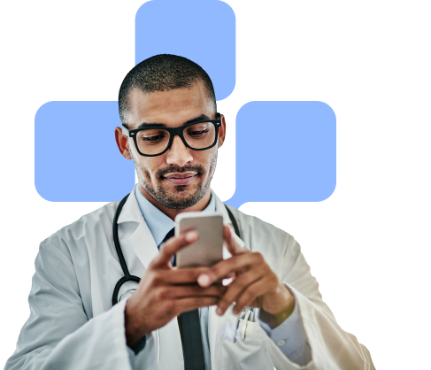 health care provider using mobile device